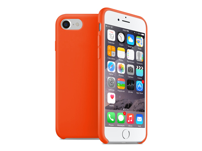 Apple iPhone 8 - Cover gommata serie Liquid Case Colore Corallo