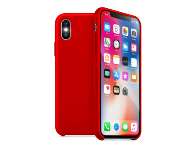 Apple iPhone X - Liquid Silicone Case Dark Red