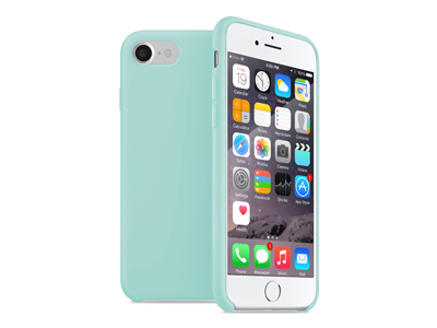 Apple iPhone 7 - Cover gommata serie Liquid Case Colore Celeste