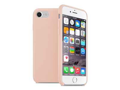 Apple iPhone 7 - Cover gommata serie Liquid Case Colore Cipria