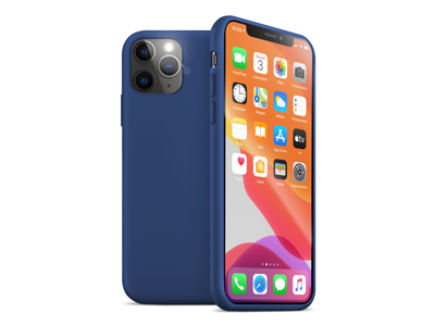 Apple iPhone 11 Pro Max - Cover gommata serie Liquid Case Colore Cobalto