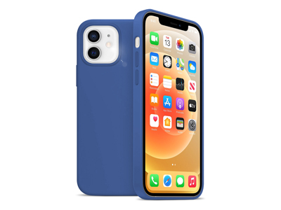 Apple iPhone 12 mini - Cover gommata serie Liquid Case Colore Cobalto