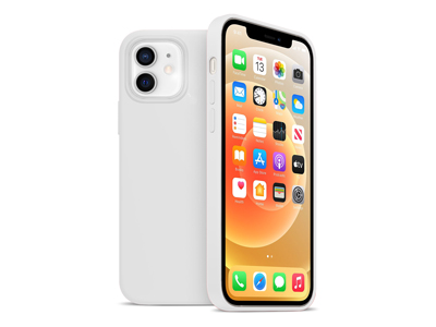 Apple iPhone 12 mini - Cover gommata serie Liquid Case Colore Bianco
