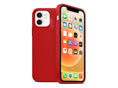 Apple iPhone 12 mini - Cover gommata serie Liquid Case Colore Amaranto