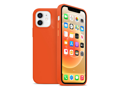 Apple iPhone 12 mini - Cover gommata serie Liquid Case Colore Corallo