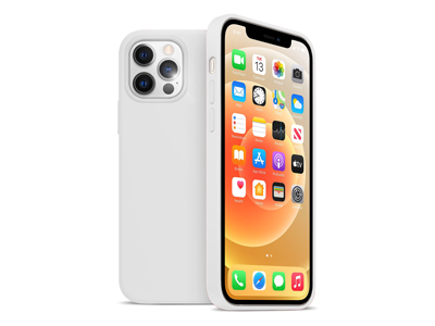 Apple iPhone 12 - Cover gommata serie Liquid Case Colore Bianco