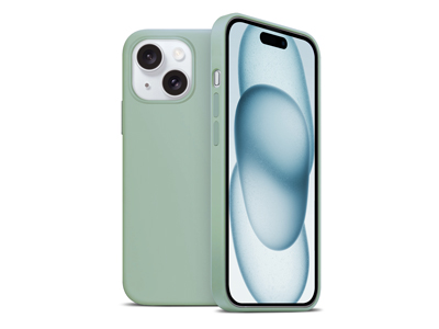 Apple iPhone 15 - Magnetic silicone case Liquid Light green