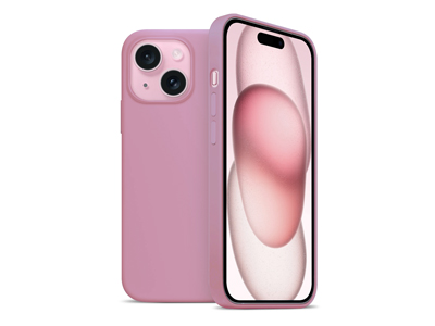 Apple iPhone 15 Plus - Magnetic silicone case Liquid Pink