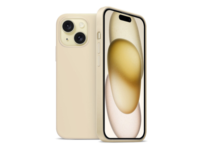 Apple iPhone 15 Plus - Cover gommata Magnetica Liquid Case Giallo