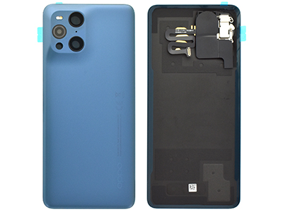 Oppo Find X3 Pro - Back Cover + Camera Lens + Adhesives + Microscope Camera Flat + Flash Blue