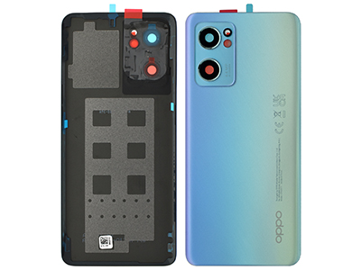 Oppo Find X5 Lite - Cover Batteria + Vetrino Camera + Adesivi Startrails Blue
