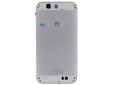 Huawei Ascend G7 - Cover batteria + Vetrino Camera + Tasti Laterali + Buzzer  Silver
