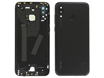 Huawei Honor Play - Cover Batteria + Tasti Laterali + Vetrino Camera + Lettore Impronta  Nero