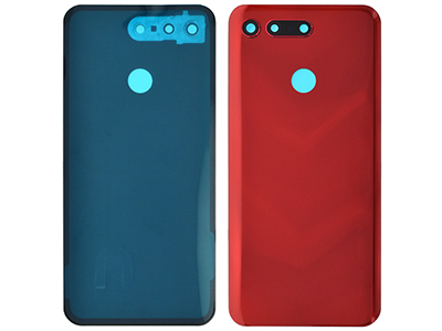 Huawei Honor View 20 - Cover batteria + Vetrino Camera Rosso