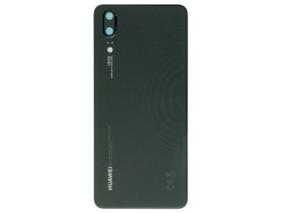 Huawei P20 - Back Cover + Adhesive + Camera Lens Black