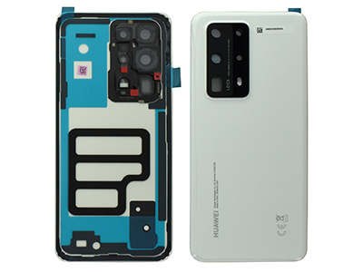 Huawei P40 Pro Plus - Back Cover + Camera Lens + Adhesives Ceramic White