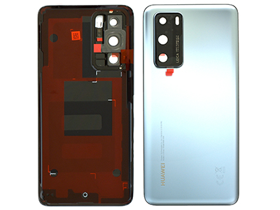 Huawei P40 - Back Cover + Camera Lens Silver