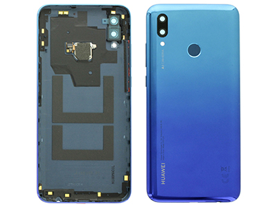 Huawei P Smart 2019 - Cover batteria + Vetrino Camera + Lettore Impronta + Tasti Laterali Aurora Blu