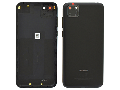 Huawei Y5p - Cover batteria + Vetrino Camera + Tasti Laterali Midnight Black