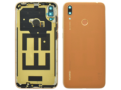 Huawei Y7 2019 - Back Cover + Side Keys + Camera Lens + Fingerprint Reader Brown
