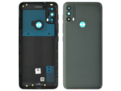 Motorola Moto E40 - Cover Batteria + Tasti Laterali + Vetrino Camera Carbon Gray