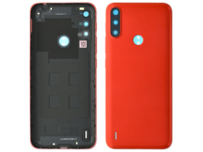 Motorola Moto E7 Power - Cover Batteria + Tasti Laterali + Vetrino Camera Coral Red