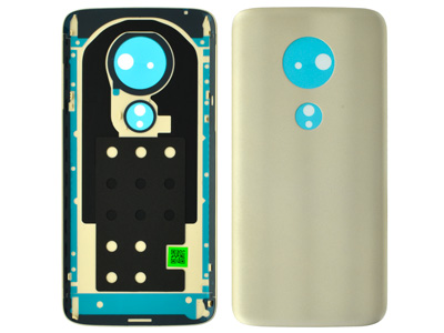 Motorola Moto G7 Play - Cover Batteria + Adesivi Fine Gold