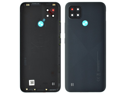 Realme Realme C21 - Cover Batteria + Vetrino Camera + Tasti Laterali Cross Black