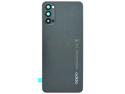 Oppo Reno4 5G - Cover Batteria + Vetrino Camera + Adesivi Space Black