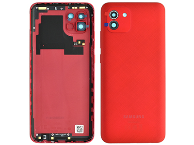 Samsung SM-A035 Galaxy A03 - Back Cover + Side Keys + Camera Lens Red