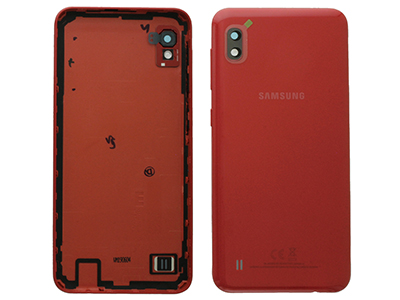 Samsung SM-A105 Galaxy A10 - Cover Batteria + Vetrino Camera + Tasti Laterali Rosso