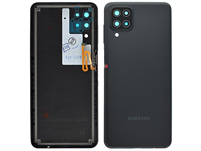 Samsung SM-A125 Galaxy A12 - Back Cover + Camera Lens + Side Keys Black