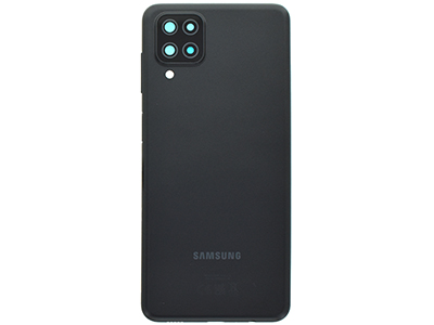 Samsung SM-A127 Galaxy A12 - Cover Batteria + Vetrino Camera + Tasti Laterali + Lettore Impronta Black