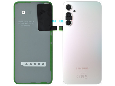 Samsung SM-A346 Galaxy A34 5G - Cover Batteria + Cover Camera completo + Adesivi Awesome Silver