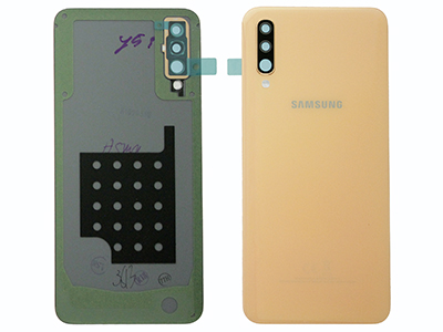 Samsung SM-A505 Galaxy A50 - Cover Batteria + Vetrino Camera + Adesivi Arancio