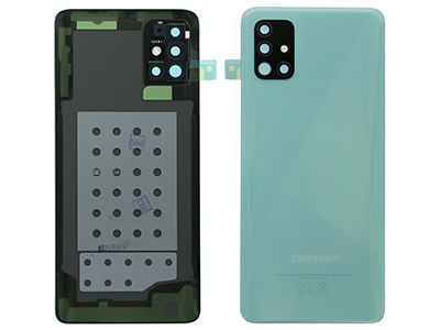 Samsung SM-A515 Galaxy A51 - Cover Batteria + Vetrino Camera + Adesivi Blu
