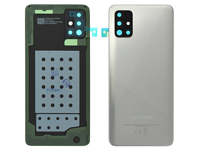 Samsung SM-A515 Galaxy A51 - Cover Batteria + Vetrino Camera + Adesivi Silver