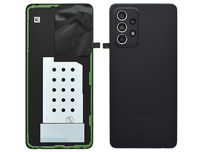 Samsung SM-A525 Galaxy A52 - Cover Batteria + Cover Camera completo + Adesivi Awesome Black