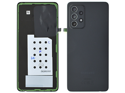 Samsung SM-A528 Galaxy A52s 5G - Cover Batteria + Cover Camera completo + Adesivi Awesome Black