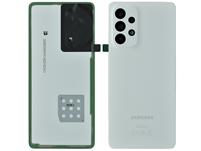 Samsung SM-A536 Galaxy A53 5G - Cover Batteria + Vetrino Camera + Adesivi Awesome White