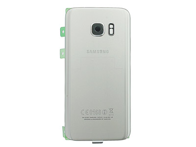 Samsung SM-G930 Galaxy S7 - Guscio Batteria + Vetrino Camera + Vetrino Flash Silver
