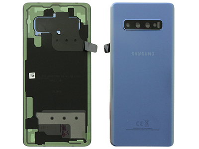 Samsung SM-G975 Galaxy S10+ - Glass Back Cover + Camera Lens Blue
