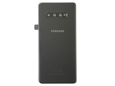 Samsung SM-G975 Galaxy S10+ - Glass Back Cover + Camera Lens Black