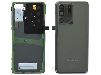 Samsung SM-G988 Galaxy S20 Ultra 5G - Cover Batteria in vetro + Vetrino Camera + Microfono Grigio