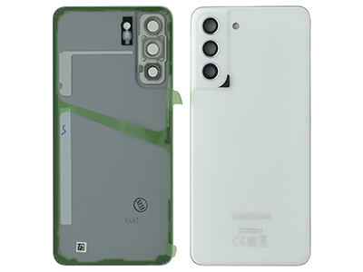 Samsung SM-G990 Galaxy S21 FE 5G - Back Cover + Camera Lens + Adhesives White