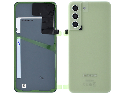 Samsung SM-G990 Galaxy S21 FE 5G - Cover Batteria + Vetrino Camera + Adesivi Olive
