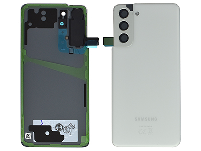 Samsung SM-G991 Galaxy S21 5G - Back Cover + Camera Lens + Adhesives Phantom White