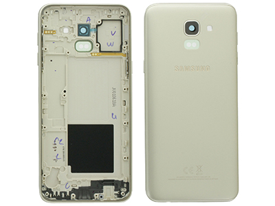 Samsung SM-J600 Galaxy J6 2018 - Back Cover + Camera Lens + Side Keys Gold