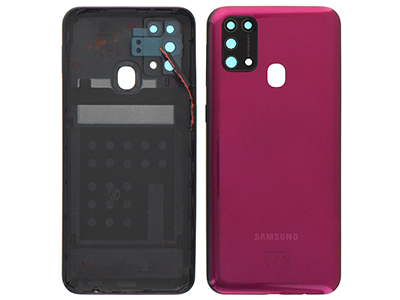 Samsung SM-M315 Galaxy M31 - Back Cover + Camera Lens + Side Keys Red
