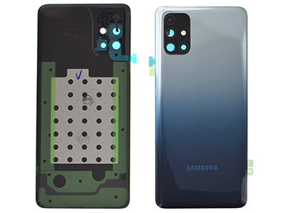 Samsung SM-M317 Galaxy M31s - Cover Batteria + Vetrino Camera + Adesivi Blu